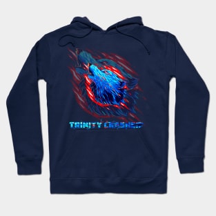 Trinity Crasher fury a Cool Red and blue full Wolf Hoodie